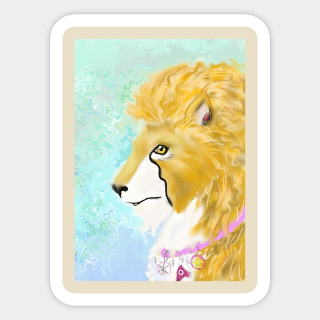 lion of keys Sticker by randoms